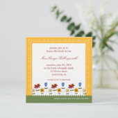 Garden Blume Bridal Dusche Einladung (Stehend Vorderseite)