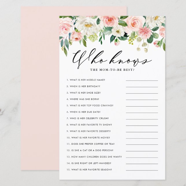 Garden Blume, die die Mama des besten Duschspiels  (Vorne/Hinten)