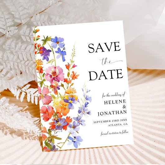 Garden Blume Elegante Wildblume Hochzeit Save The Date