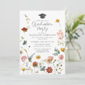 Garden Blume Foto Hochschule Party Einladung (Stehend Vorderseite)