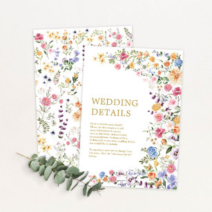 Garden Blume Frühjahrswoche Wildblume Hochzeitsdet Begleitkarte