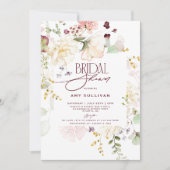 Garden Blume Greenery Boho Floral Brautparty Einladung (Vorderseite)