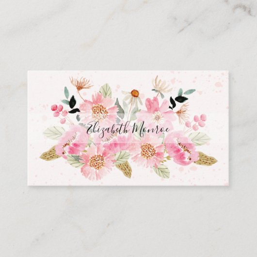 Garden Blume Haar Stylist Salon Terminkarte (Vorderseite)