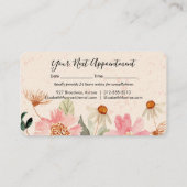 Garden Blume Haar Stylist Salon Terminkarte (Rückseite)