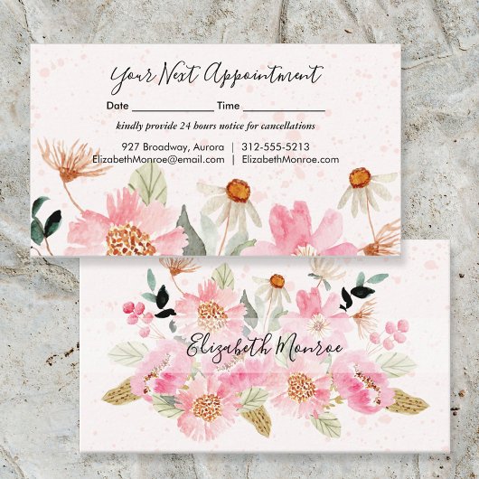 Garden Blume Haar Stylist Salon Terminkarte