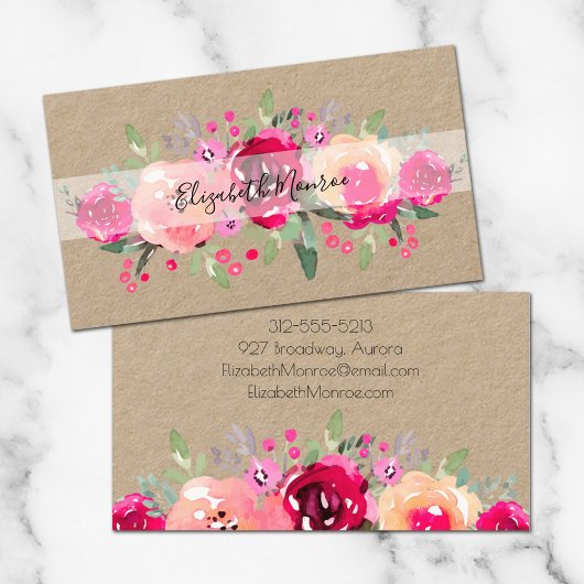 Garden Blume Haare Stylist Salon Makeup Kraft Visitenkarte