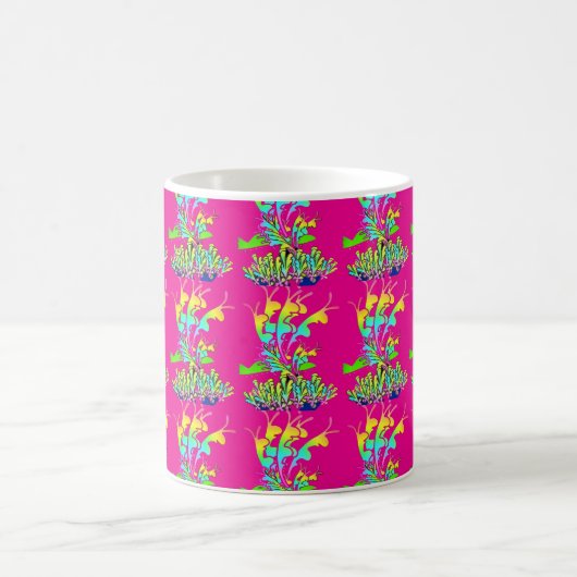 Garden Blume Heiß rosa Kaffeetasse (Mittel)