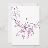 Garden Blume Lila Jewel to Hochzeit Einladung (Rückseite)