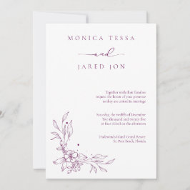 Garden Blume Lila Jewel to Hochzeit Einladung