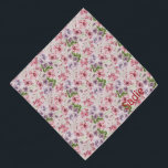 Garden Blume Muster Personalisiert Pet Name Pet Halstuch<br><div class="desc">Ein hübsches Blumenmuster,  personalisiert mit dem Namen Ihres Haustieres. Dieses mit mädchenhaften rosa und lila pastellfarbenen Wasserfarben dekorierte Bandana wirkt atemberaubend auf Ihr Haustier. Leckerei dich mit einem passenden Schal,  mit deinem eigenen Namen!</div>