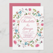 Garden Blume Party Hochzeit Einladung (Vorne/Hinten)