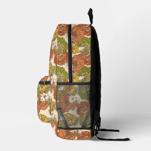 Garden Blume Pattern Bedruckter Rucksack (Rechts)