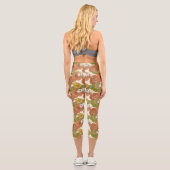 Garden Blume Pattern Capri Leggings (Rückseite)