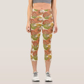 Garden Blume Pattern Capri Leggings (Vorderseite)