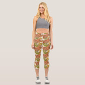 Garden Blume Pattern Capri Leggings (Vorderseite)
