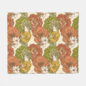 Garden Blume Pattern Fleecedecke (Vorderseite (Horizontal))