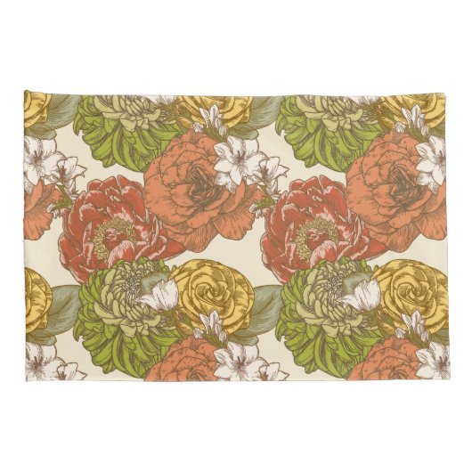 Garden Blume Pattern Kissenbezug (Rückseite-Rechts)