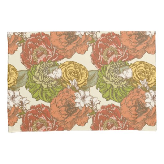 Garden Blume Pattern Kissenbezug (Vorderseite-Rechts)