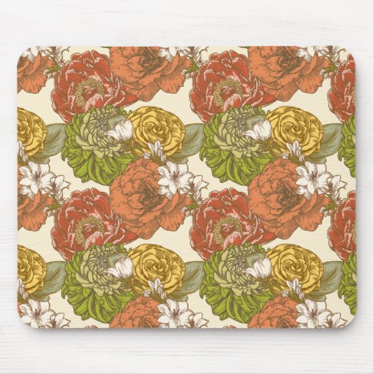 Garden Blume Pattern Mousepad (Vorne)