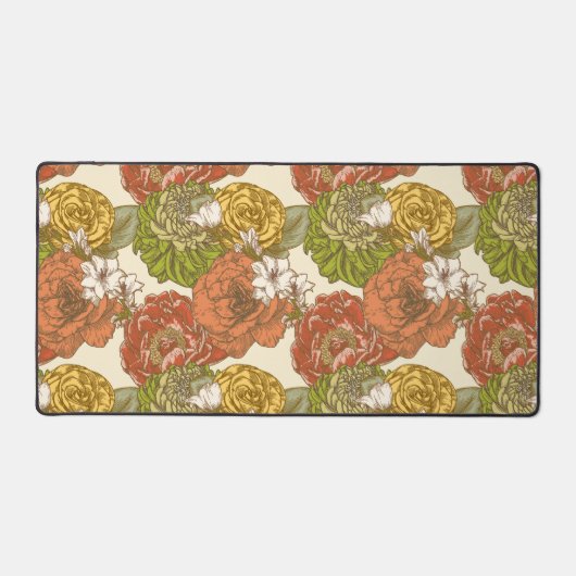Garden Blume Pattern Schreibtischunterlage (Vorderseite)
