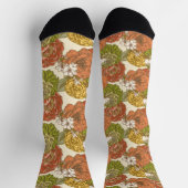 Garden Blume Pattern Socken (Oben)