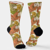 Garden Blume Pattern Socken (Gewinkelt)