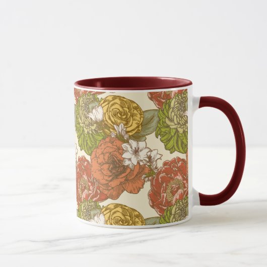 Garden Blume Pattern Tasse (Rechts)
