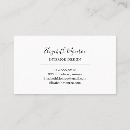 Garden Blume Räume Dekorator Visitenkarte (Rückseite)