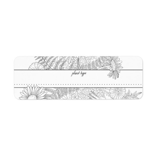 Garden Blume Saatgut Pflanze Packung Typ Etikett (Vorne)