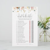 Garden Blume, sagte er, sie sagte Brautparty Game (Stehend Vorderseite)