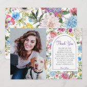 Garden-Blume-Skript Dankeskarte (Vorne/Hinten)