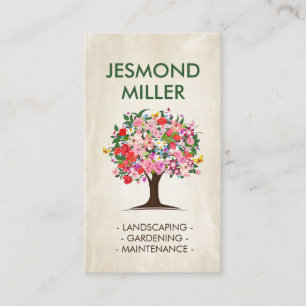 Garden Blume Tree Business Card Visitenkarte