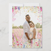 Garden Blume Wasserfarbe Modernes Foto Hochzeit Save The Date (Rückseite)