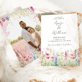 Garden Blume Wasserfarbe Modernes Foto Hochzeit Save The Date