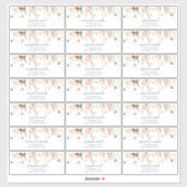 Garden Blume Wasserfarben Gastadresse Aufkleber (Blatt)