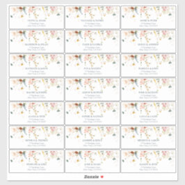 Garden Blume Wasserfarben Gastadresse Aufkleber