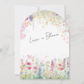 Garden Blume Wasserfarben Modernes Boho Brautparty Einladung (Rückseite)