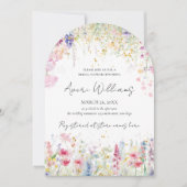Garden Blume Wasserfarben Modernes Boho Brautparty Einladung (Vorderseite)