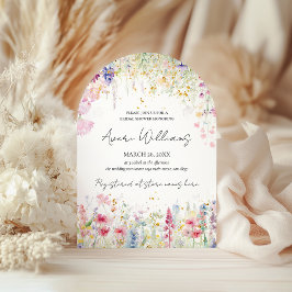 Garden Blume Wasserfarben Modernes Boho Brautparty Einladung