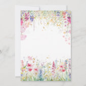 Garden Blume Watercolor Moderne Boho Hochzeit Save The Date (Rückseite)