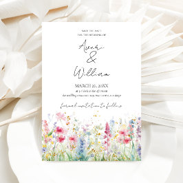 Garden Blume Watercolor Moderne Boho Hochzeit Save The Date