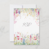 Garden Blume Watercolor Moderne Hochzeitsstiftung RSVP Karte (Rückseite)