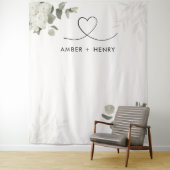 Garden Blumenherz Hochzeitsfeier Foto Hintergrund Wandteppich (Beispiel)