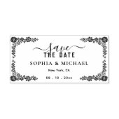 Garden Blumenrahmen Modern Save the Date Hochzeit Gummistempel (Prägung)