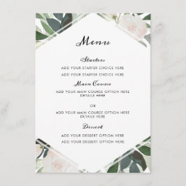 Garden Blush Menu Card Menükarte