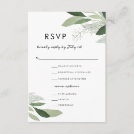 Garden Blush UAWG mit Menüoptionen RSVP Karte