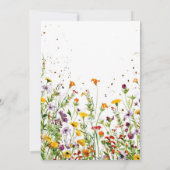Garden Boho Wildblumen 40. Geburtstag Einladung (Rückseite)