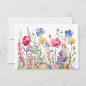 Garden Boho Wildblumen Save the Date Karte (Rückseite)