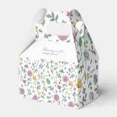 Garden Botanisches Brautparty Gefälligkeitsbox Geschenkschachtel (Rückseite)