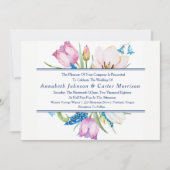 Garden Bouquet Bloral Wedding Einladung (Vorderseite)